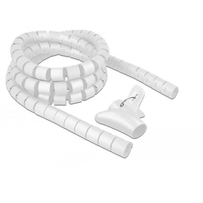 Afbeelding van Delock spiraalslang met terugtrekhulpstuk 2,5 m x 30 mm wit