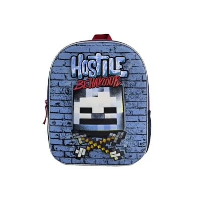 Afbeelding van Minecraft Hostile Behaviour 3D kleuterrugzak, robuust, ruim en georganiseerd, 30 x 24 8 cm, Meerkleurig, M, Casual