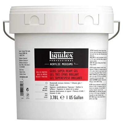 Afbeelding van Liquitex 7436 Professional glanzende, zeer zware gel medium, Ideaal voor krachtige pieken en sculpturale wijze van opbrengen met acrylverf 3,78 Liter Emmer