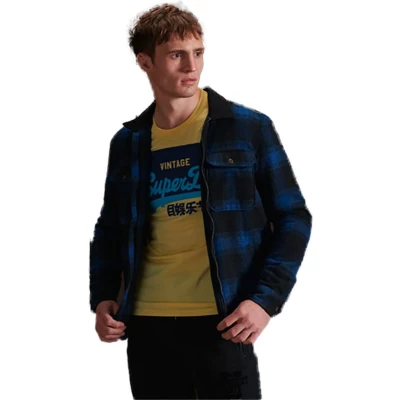 Afbeelding van Superdry Hunting Wollen Overshirt Met Volledige Rits Heren Maat M