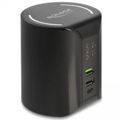 Afbeelding van Delock USB und kabelloses Ladegerät 1 x Type C™ PD + 2 Ty