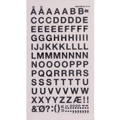Afbeelding van Apli DD63F Zwarte hoofdletters 10 mm 129 tekens,Zwart
