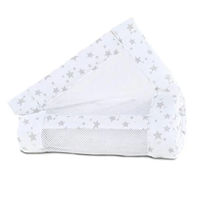 Afbeelding van babybay® Nestje Mesh Piqué Maxi, Boxspring en Comfort wit sterren 168x24 cm