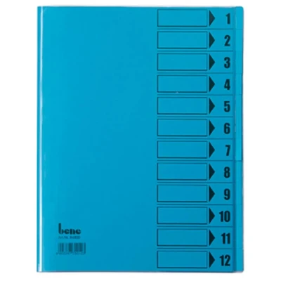 Afbeelding van Bene 84800BL 084800BL Ordner Blauw DIN A4 PVC Aantal vakken: 12