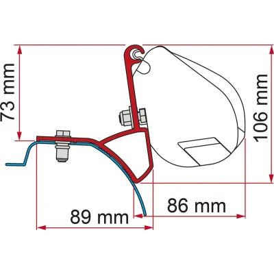 Afbeelding van Fiamma F35 Renault Trafic Opel Vivaro Vanaf 2015 Adapter Kit Kleurloos Luifels Accessoires