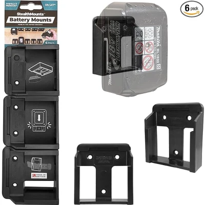 Afbeelding van StealthMounts BM MK18 6 Accuhouder Voor Makita 18V LXT Zwart pack