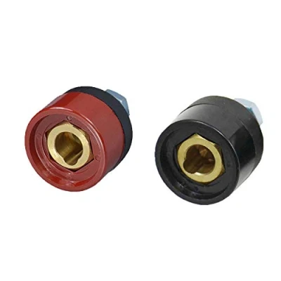 Afbeelding van RIVERWELD TIG laskabelpaneelconnector stekker DKZ10 25 200Amp Dinse snelkoppeling 2 stuks