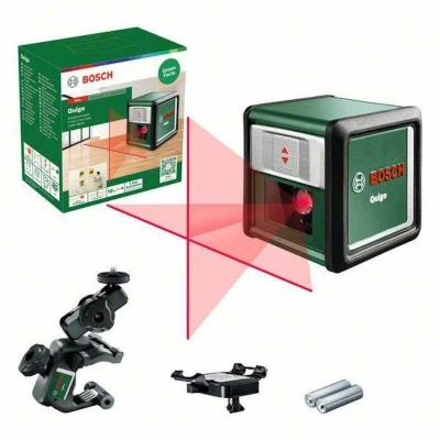 Afbeelding van Bosch Quigo III Kruislijnlaser Inclusief Universele Klem MM2 Adapter plaat Batterijen