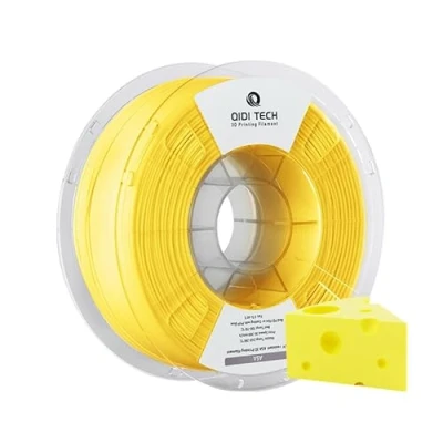 Afbeelding van QIDI TECH ASA Filament 1.75mm Geel, 3D Printer 1kg Spool (2.2lbs), hoge UV bestendigheid, lage geur, perfect voor het afdrukken van Outdoor functionele onderdelen