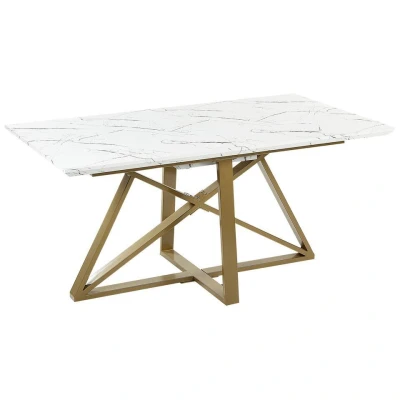 Afbeelding van Beliani MAXIMUS Eettafel Wit MDF