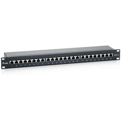 Afbeelding van Equip Patch Panel 19 Cat.6 /Class E 24 Port, 1 U, black