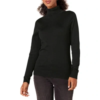Afbeelding van Amazon Essentials Women&#039;s Lichtgewicht coltrui met lange mouwen en klassieke pasvorm (verkrijgbaar in Grote maten), Zwart, 4XL maten