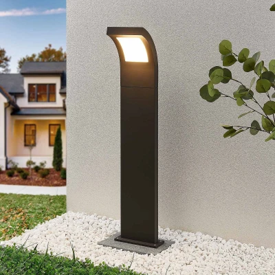 Afbeelding van Arcchio LED buitenlamp 1licht aluminium, polycarbonaat H: 100 cm grafietgrijs (RAL 840 M), opaalwit Inclusief lichtbron