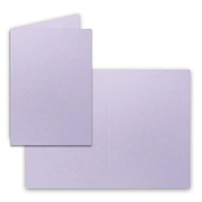 Afbeelding van 25 x vouwkaarten DIN A6 in paars blanco dubbele kaarten 240 g/m²