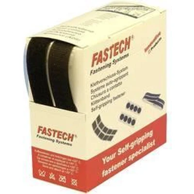 Afbeelding van FASTECH® B20 SKL999905 Klittenband Om vast te plakken Hotmelt Haak en lusdeel (l x b) 5000 mm 20 Zwart 5 m