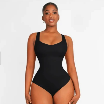 Afbeelding van Seamless Bodysuit Shapewear Mouwloos zwart 3XL