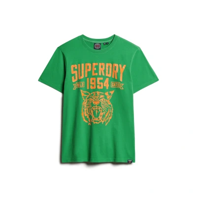 Afbeelding van Superdry Track Field Athletic Graphic Tshirt print, Heren, Maat: XL, Oregon green