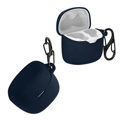 Afbeelding van kwmobile Hoes geschikt voor JBL Tune Flex Siliconen cover oordopjes in donkerblauw
