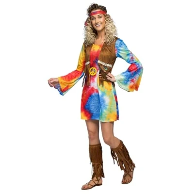 Afbeelding van Boland Volwassenkostuum Hippie Breeze (44/46) Volwassenen Flower Power 60s 70s