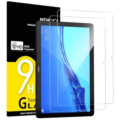 Afbeelding van NEW&#039;C 2 Stuks, Screen Protector voor Tablet Huawei MediaPad T5 10.1 Inch Gehard Glass Schermbeschermer Film 0.33 mm ultra transparant, resistent, anti kras, vingerafdrukken