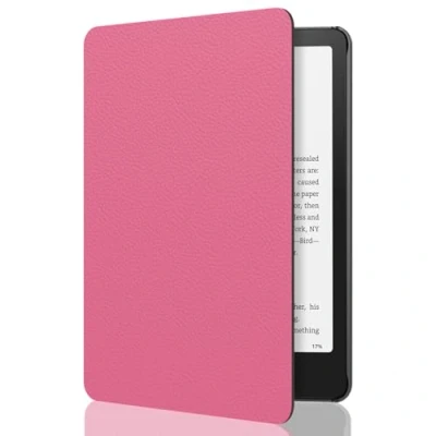 Afbeelding van MoKo Case for All new 7&quot; Kindle Paperwhite 12th Generation 2024&amp;Kindle Colorsoft Signature Edition 2024, Lightweight PU Protective Shell Cover with Auto Wake/Sleep Magenta