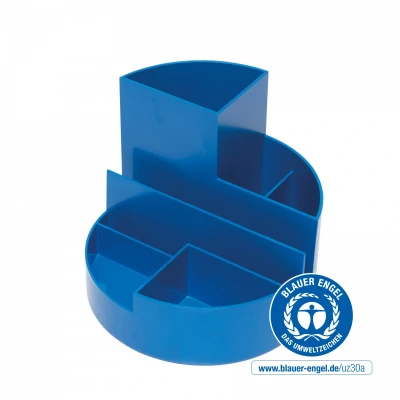 Afbeelding van Pennenkoker MAUL roundbox Blauwe Engel recycled 6 vaks blauw