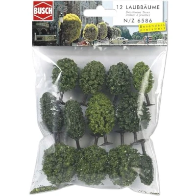Afbeelding van Busch 12 Laubbäume N/z (Bu6586) modelbouwsets, hobbybouwspeelgoed voor kinderen, modelverf en accessoires