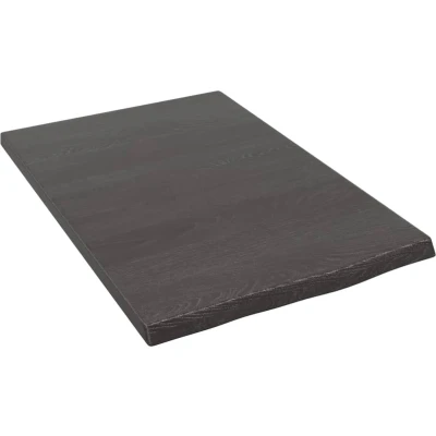 Afbeelding van Wastafelblad 40x60x2 cm behandeld massief hout donkergrijs
