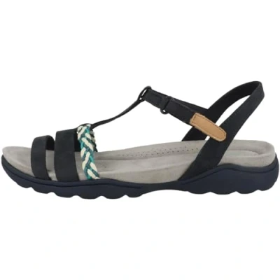 Afbeelding van Clarks Amanda Tealite Sport Sandalen, Navy Nubuck, 36 EU, EU