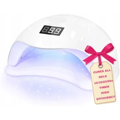 Afbeelding van LALILL nageldroger met uv /ledlamp, 48 W, wit, voor alle gelpolishlak, hybride, timer 10/30/60/99 seconden, infraroodsensor, lcd display, uitharden, nagelmodellering, manicure