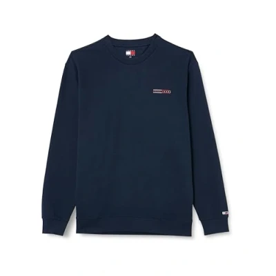 Afbeelding van Tommy Jeans Entry Graphic CREW EXT Sweater, Heren, Maat: 54, Dark night navy