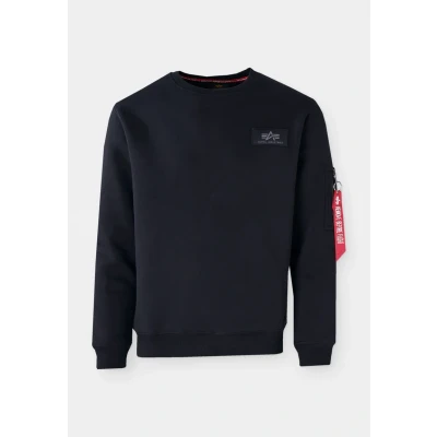 Afbeelding van Alpha Industries BACK Print Crewneck Unisex Sweater, Maat: Large, Black