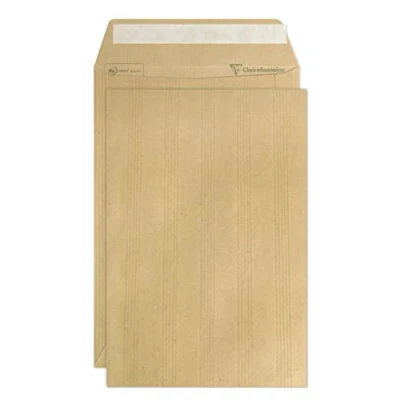Afbeelding van Clairefontaine 7742C Doos met 500 Bruine Kraft Adour Enveloppen C5 162x229 mm Zelfklevend 90g/m².