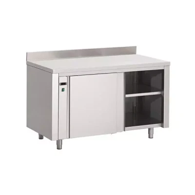 Afbeelding van Roestvrij stalen warmhoudkast met Gastro M achterwand 850x1000x700mm