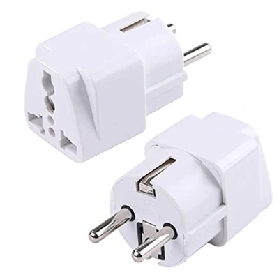 Afbeelding van Eu Naar Us/Uk/Au/Asia Sockets Converter, 2500W Socket Travel Plug Adapter, Draagbare Converter Multifunctionele Internationale 2Pin/3Pin Universele (Wit)