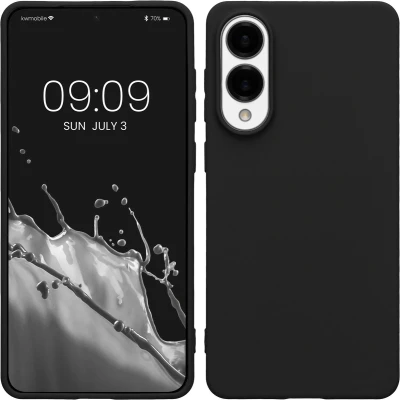 Afbeelding van kwmobile telefoonhoesje geschikt voor Samsung Galaxy S25 Edge Hoesje smartphone Back cover in zwart