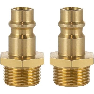 Afbeelding van Poppstar 2x Perslucht Insteeknippel NW 7,2 met 3/8&quot; Buitendraad voor Persluchtaansluiting