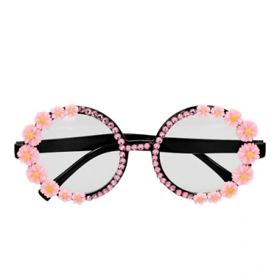Afbeelding van Boland Partybril Rosa Roze Volwassenen 60&#039;s &amp; 70&#039;s Hippies Flower Power Hippie