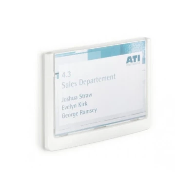 Afbeelding van Durable Click Sign Deurnaamhouder, Ft 14,9 X 10,55 Cm, Wit Deurnaamhouder