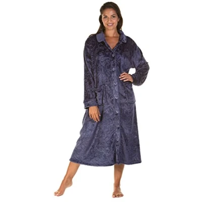 Afbeelding van Lady Olga Jurk met reliëf 4074, Navy Knoop, 48 50