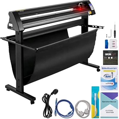 Afbeelding van VEVOR Vinyl Snijplotter,1350mm Snijplotter Machine, LED Cutter Plotter, Semi automatisch Ingebouwd Optisch Oog Lasergeleiding, Compatibel met Signcut software voor Mac &amp; Windows Standaard