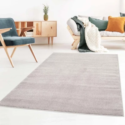 Afbeelding van Effen Tapijt/Vloerkleed Velours Gala Grijs 160x230 Cm