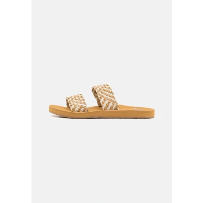 Afbeelding van Roxy Porto Slide Muiltjes, Dames, Maat: 36, Natural Textiel