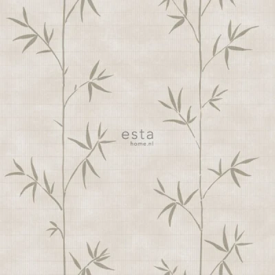 Afbeelding van Leen Bakker ESTAhome Behang Bamboe Donker Beige 0.53 X 10.05 M Vlies