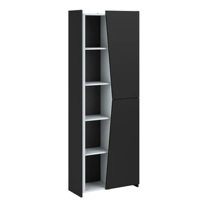 Afbeelding van Boekenkast LevelUp 67cm met ledverlichting zwart/wit
