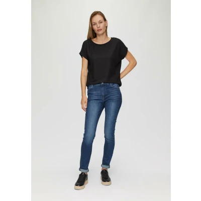 Afbeelding van s.Oliver Tshirt basic, Dames, Maat: 34, Schwarz