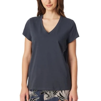 Afbeelding van Schiesser MIX Relax Pyjamashirt, Dames, Maat: 4XL, Graphit