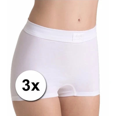 Afbeelding van Sloggi Double Comfort Dames Short (3 pack) Wit Maat 46