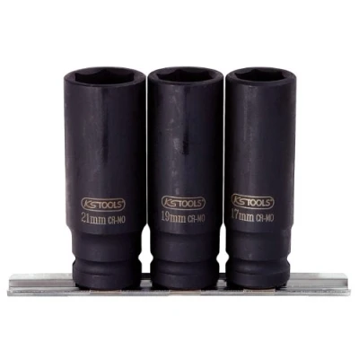Afbeelding van KS Tools 515.0103 1/2&quot; Dopsleutelset, zeskant, kracht lang, 3 dlg