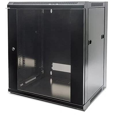 Afbeelding van Intellinet 19&quot; wandverdeler 9HE 50x57x60 flatpack zwart 711791